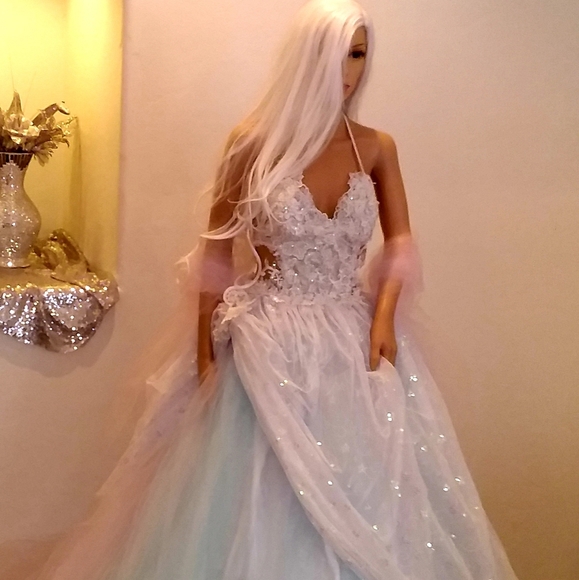 CISSY Sequin Lace Tulle Wedding Ballgown Set